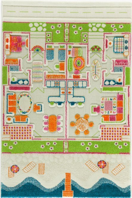 IVI 3D Play Carpet, Playhouse design - Medium Size (150cm x 100cm)