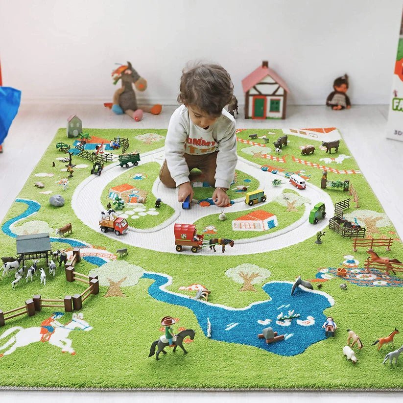 IVI 3D Play Carpet, Farm Design