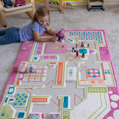 IVI 3D Playhouse Pink Design Carpet