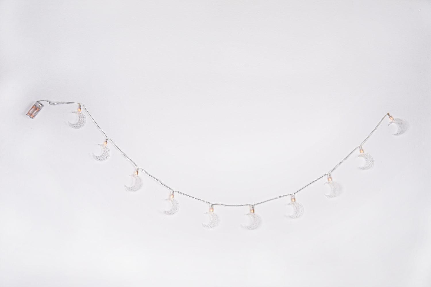 Premium acrylic Ramadan Light string, crescent design