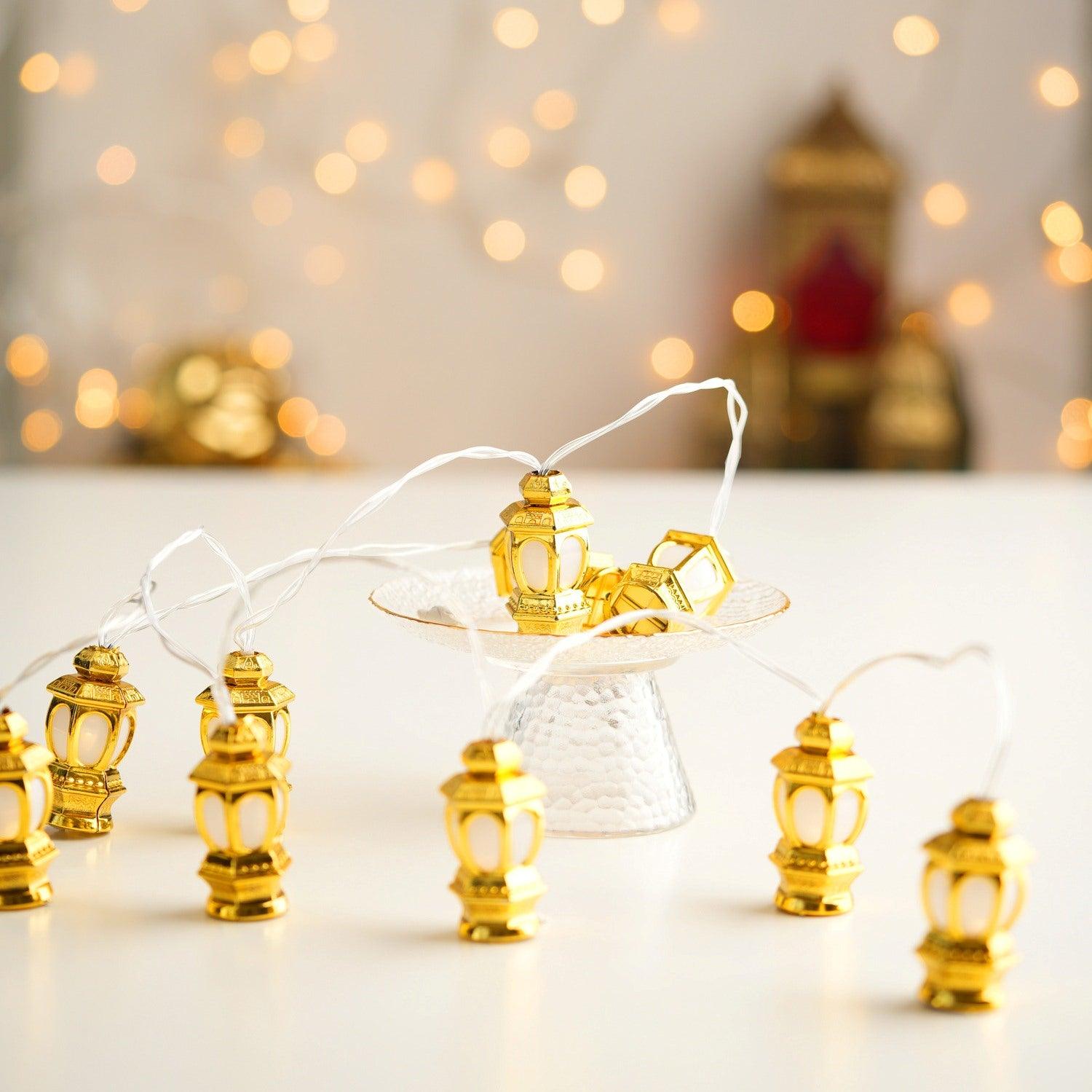 Ramadan Golden Lantern Light String